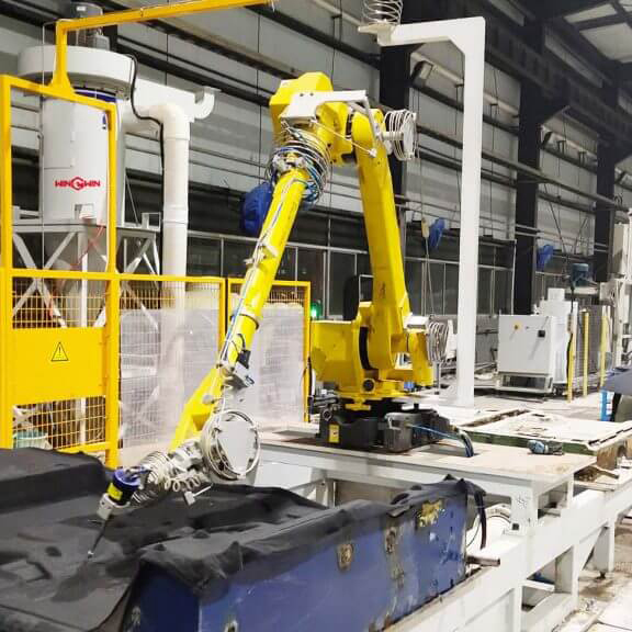 FANUC M-710iC pedestal robot waterjet cutting machine