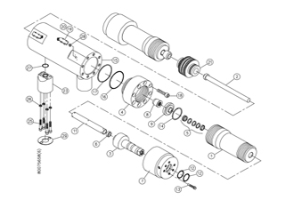 100HP waterjet intensifier pump parts