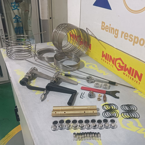 Win-Win Shipment Update: Waterjet Coils, Coning and Threading Tools for Robotic Waterjet Cutting Systems