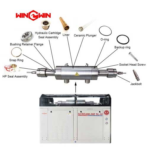  100HP waterjet intensifier pump parts