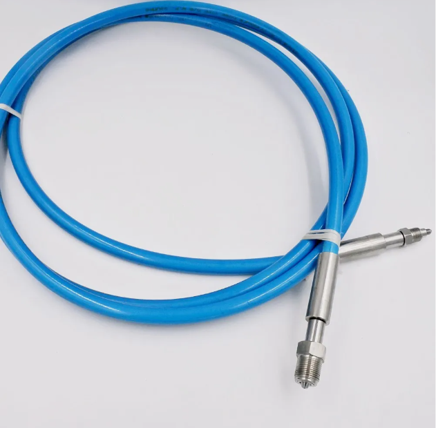 2 meters Waterjet Part Thermoplastic high pressure hose with 1/4-28 connector