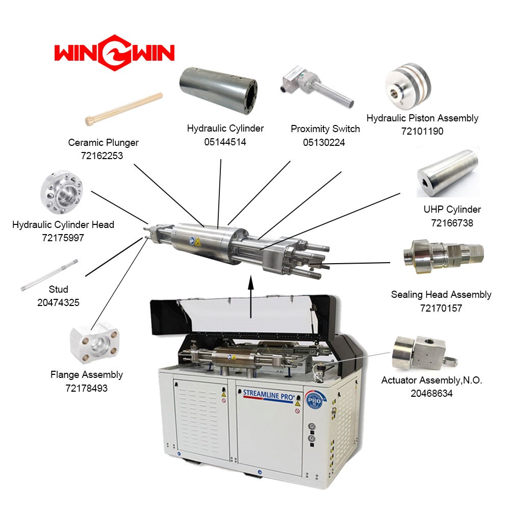 20474325 90k waterjet  Stud for 90000psi waterjet pump 