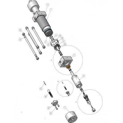 730710489 G7 Intensifier parts Dardi waterjet parts