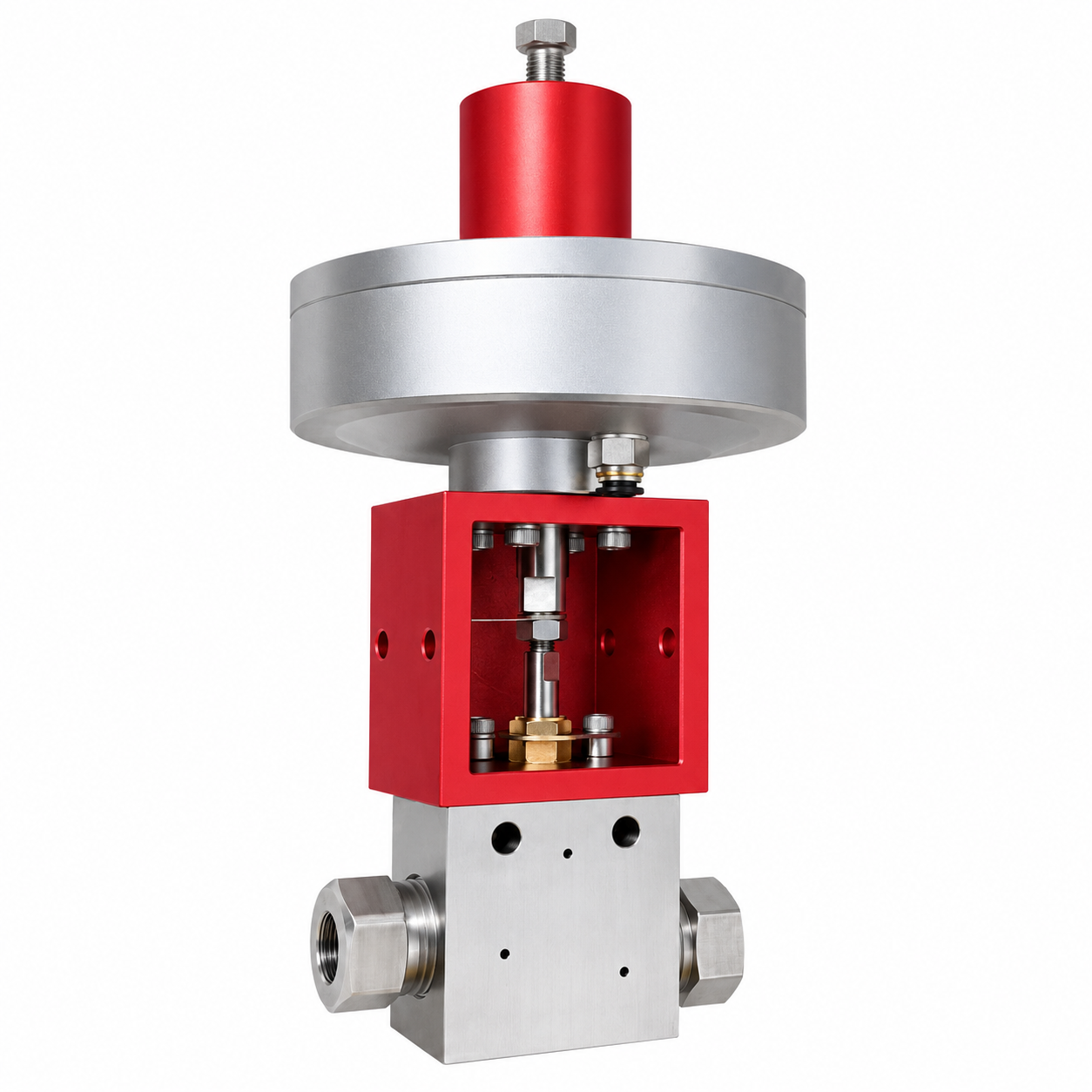 Air operated needle valve 9/16 straight 72889 for Waterjet Robotic machine