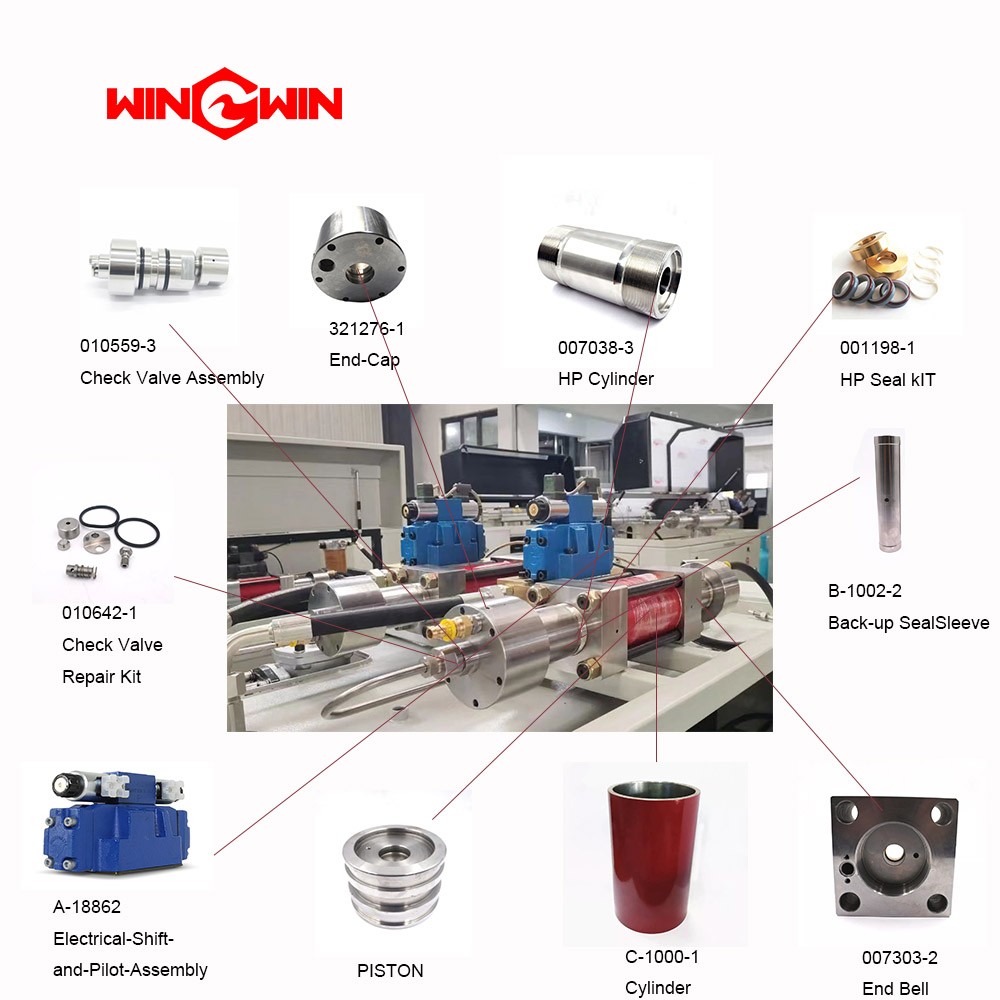 Flow intensifier waterjet pump parts 