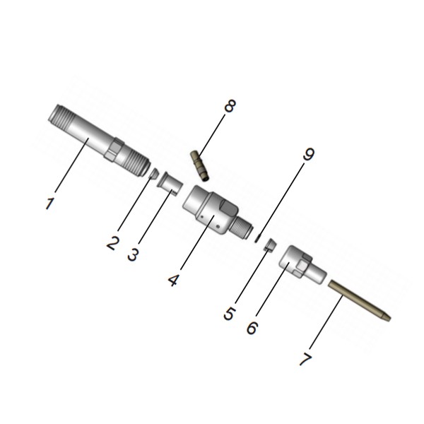 Sp7 Cutting Head 15° Abrasive Inlet Nut Dardi waterjet