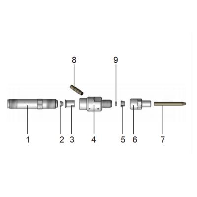 Sp7 Cutting Head 45° Abrasive Inlet Nut Dardi waterjet 