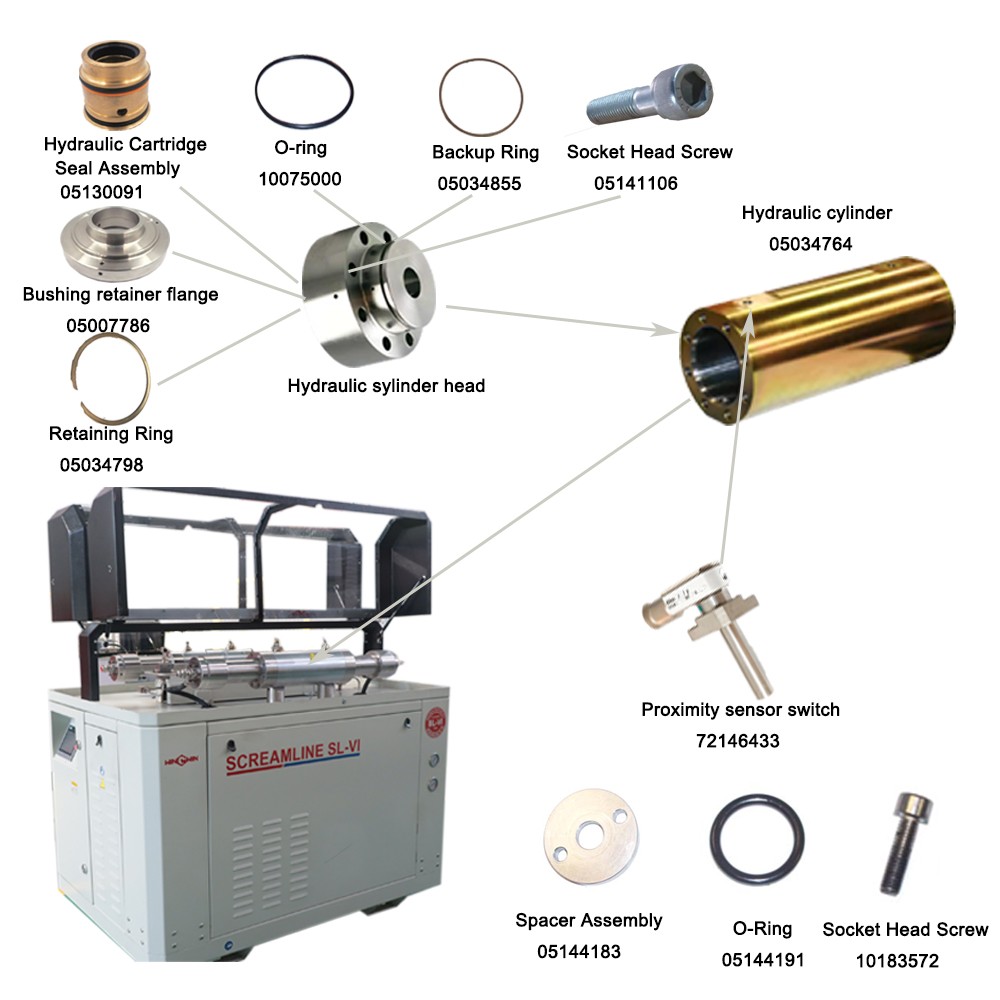 Water Jet Spare Part Hydraulic Cylinder 05034764